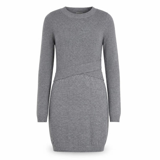 ASOS Women Grey Jumper Dress Size 10 Long Sleeve Knit