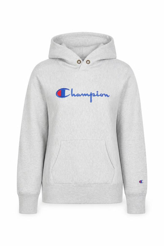 Champion Women's Grey Pullover Hoodie Medium Reverse Weave