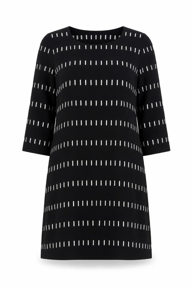 Bravissimo Women’s Black White Shift Dress Size 14 Viscose Stretch
