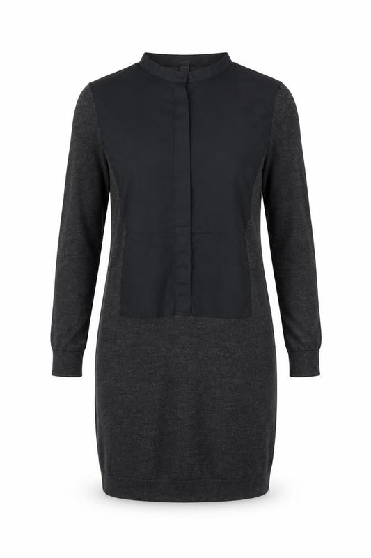 COS Women’s Black XS Wool Blend Long Sleeve Shift Dress