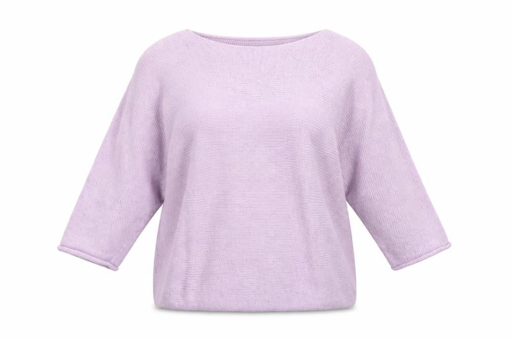 Collezione GA Women’s Purple Knit Boat Neck Pullover Jumper M/L