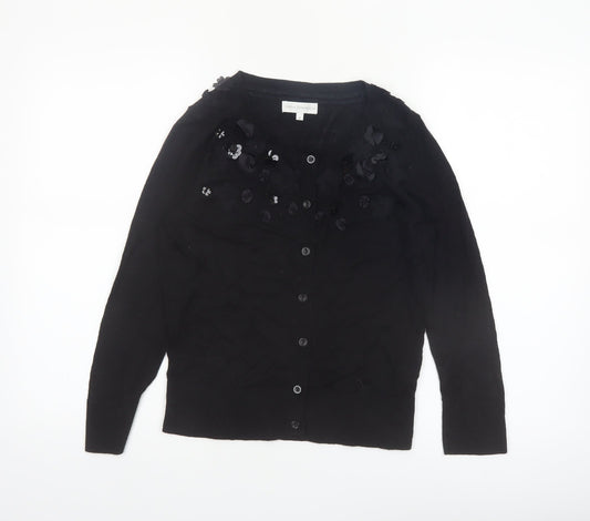 Rocha John Rocha Women’s Black Beaded Sequin Cardigan Size 10