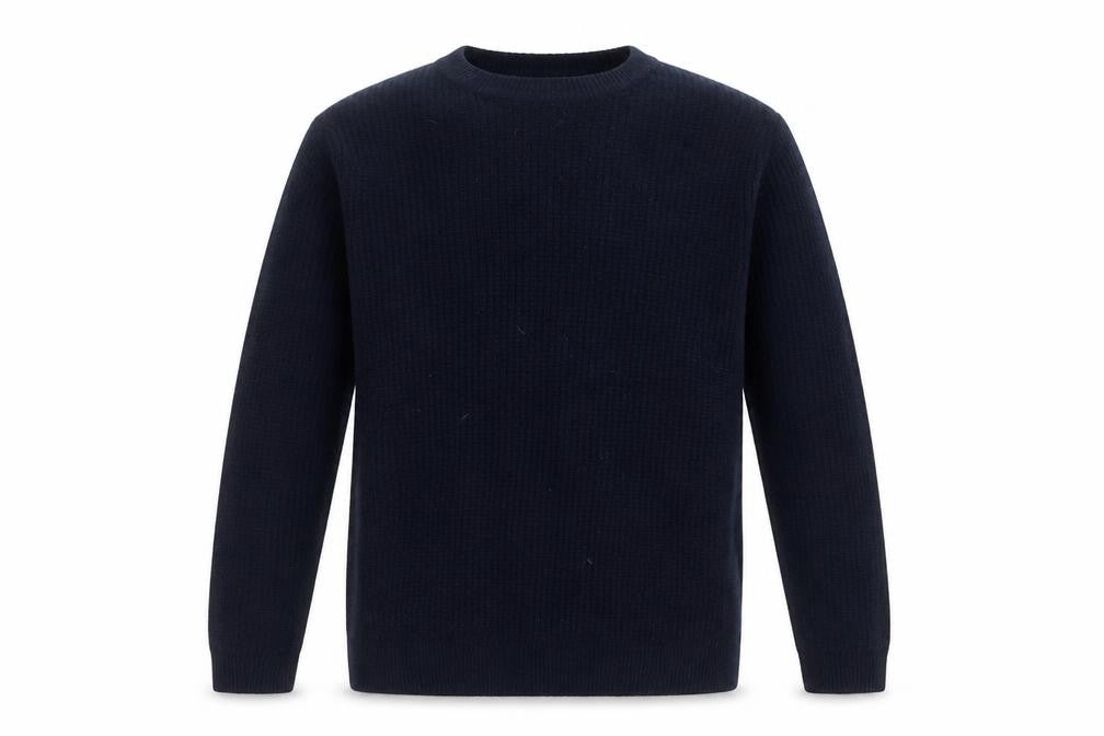 Marks & Spencer Men's Blue Wool Blend Crew Neck Jumper Size M