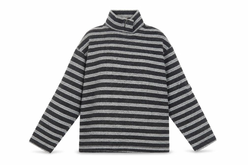 Hope & Glory Women’s Grey Striped Wool Blend Pullover Jumper Size 10
