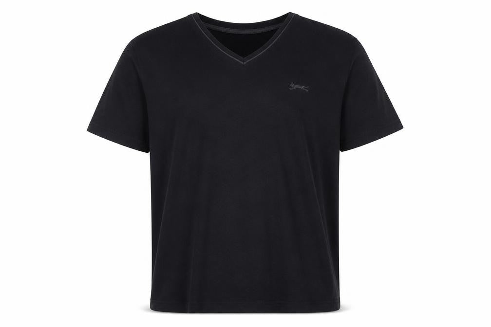 Slazenger Men's Black 2XL V-Neck Cotton T-Shirt