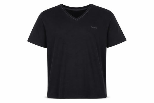 Slazenger Men's Black 2XL V-Neck Cotton T-Shirt