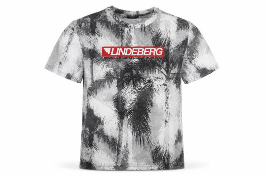 J.Lindeberg Men's Multicoloured Palm Print Cotton T-Shirt L