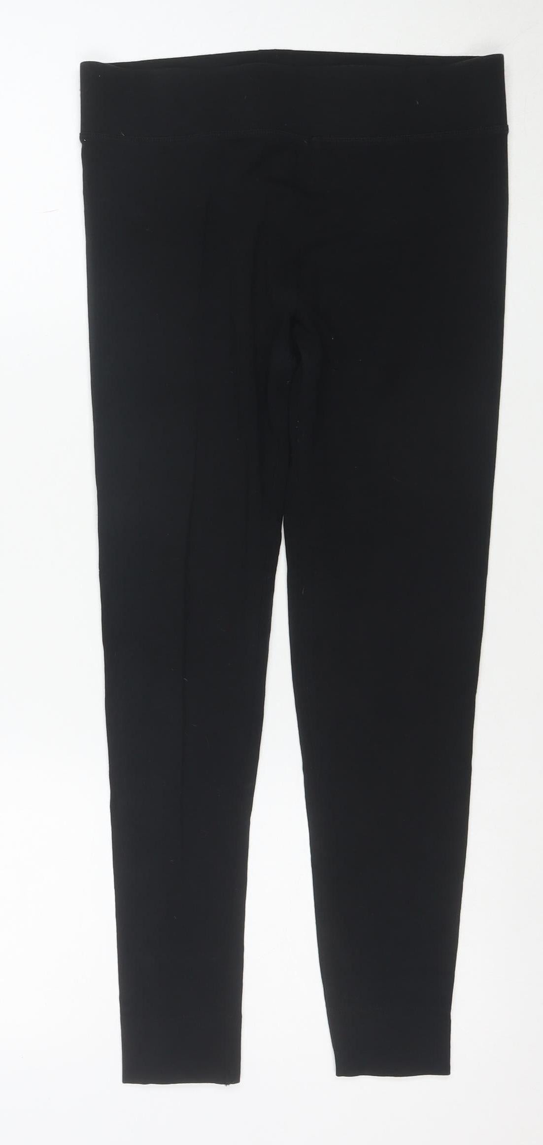 Marks & Spencer Women Black Size 8 Cotton Stretch Leggings