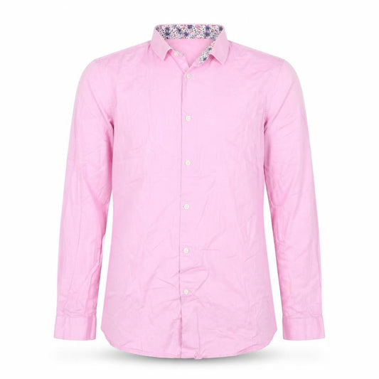 Taylor & Wright Men's Pink Slim Fit Long Sleeve Button-Up Shirt Size 16