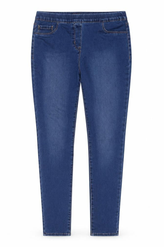 Next Women Blue 10R Jegging Jeans Cotton Blend Stretch Slim Fit