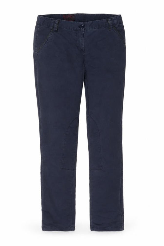Pull & Bear Women Blue Chino Trousers Size 10 Slim Fit Twill