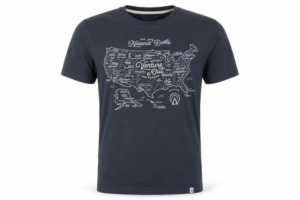 The Landmark Project Men's Blue Venture Out Graphic T-Shirt M