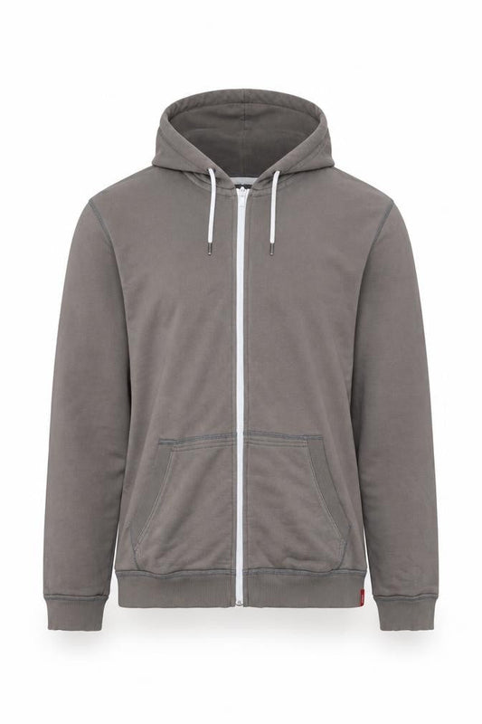 EDC Brand Men's Grey Full Zip Hoodie Size L Regular Fit