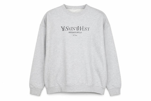 Boohoo Men's Grey L Pullover Crew Neck Logo Sweatshirt