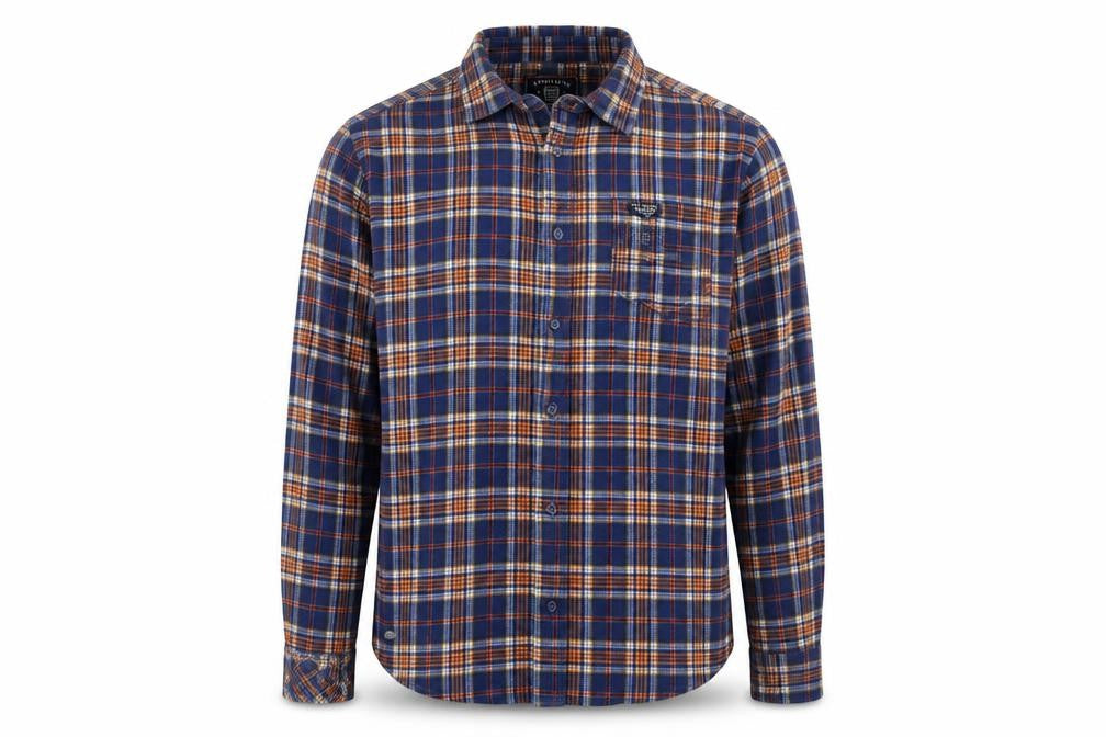 Kensington Eastside Men's Blue Plaid Flannel Button-Up Shirt XL
