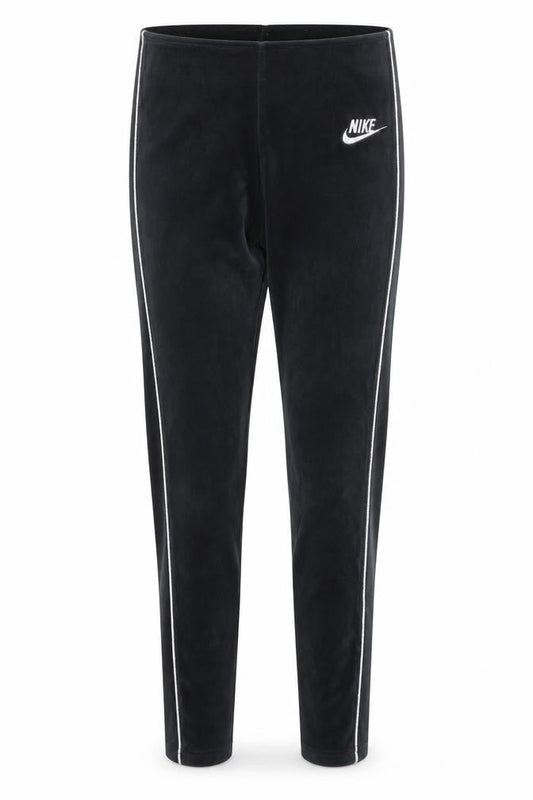 Nike Womens Black Velour Side Stripe Leggings S