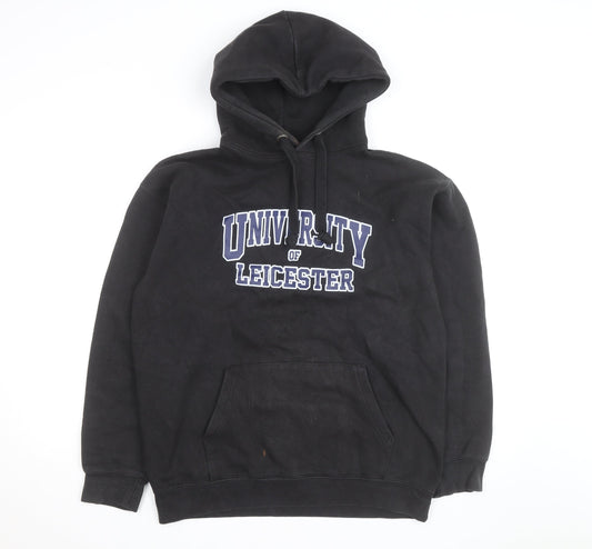 University of Leicester Men's Black L Pullover Hoodie