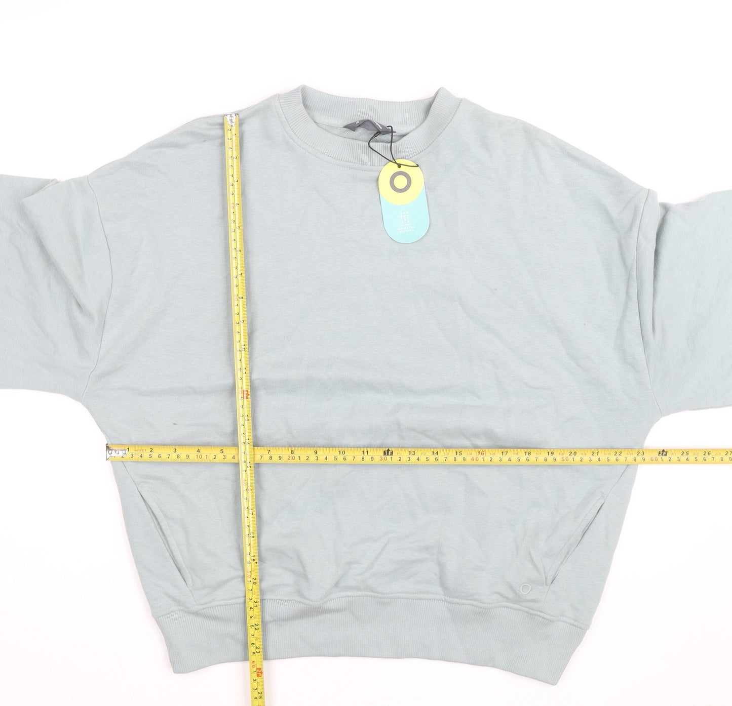 Marks and Spencer Goodmove Women Blue Cotton Crew Neck Sweatshirt Size 10