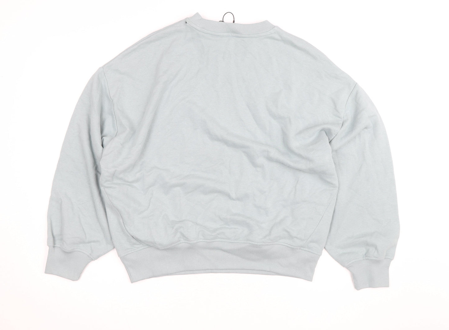 Marks and Spencer Goodmove Women Blue Cotton Crew Neck Sweatshirt Size 10