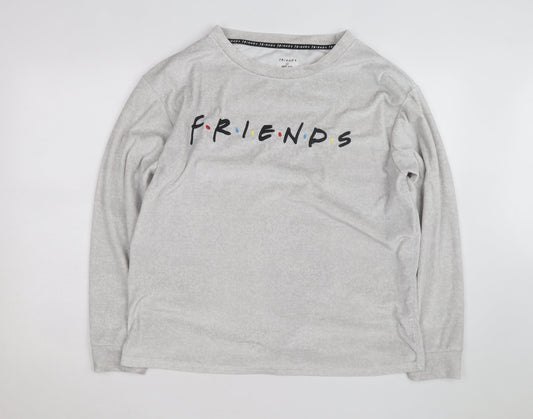 Friends Women's Grey Crew Neck Long Sleeve Pullover Jumper L