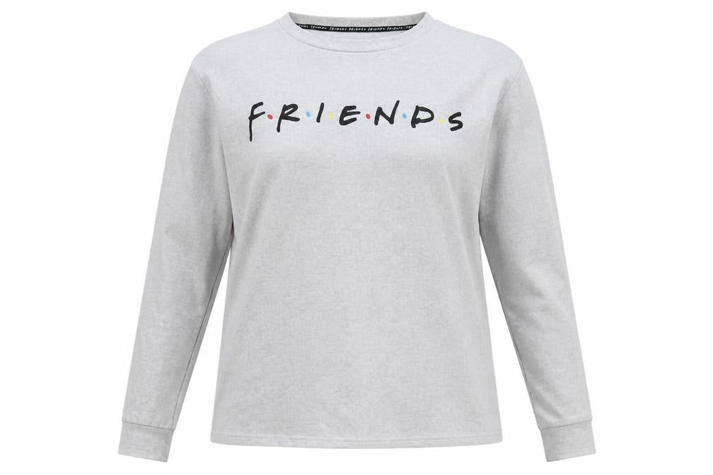 Friends Women's Grey Crew Neck Long Sleeve Pullover Jumper L