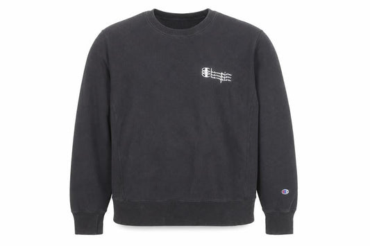 Champion Men's Black Medium Crew Neck Pullover Sweatshirt