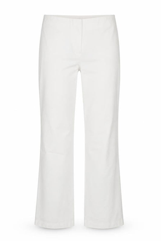 H&M Divided Women White XS Flared Trousers Cotton Blend