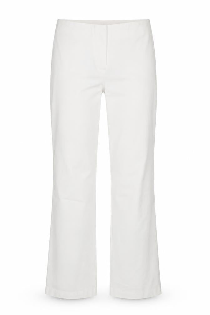H&M Divided Women White XS Flared Trousers Cotton Blend