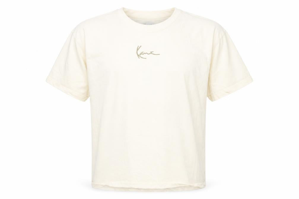 Karl Kani Men’s Beige Embroidered Logo Crew Neck Cotton T-Shirt M