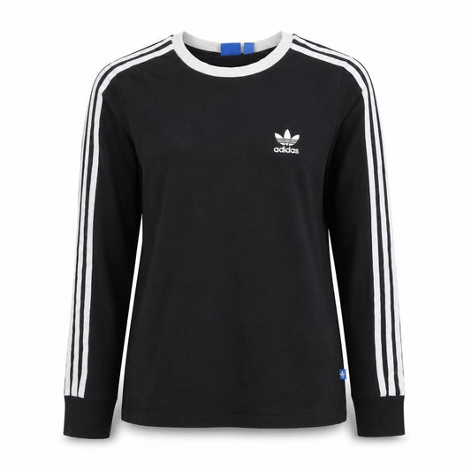 Adidas Women Black Long Sleeve Jersey Top Size 10 Casual Sportswear