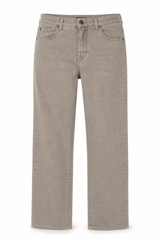 Angels Women Beige Straight Leg Jeans Size 36 Regular Fit Mid Rise