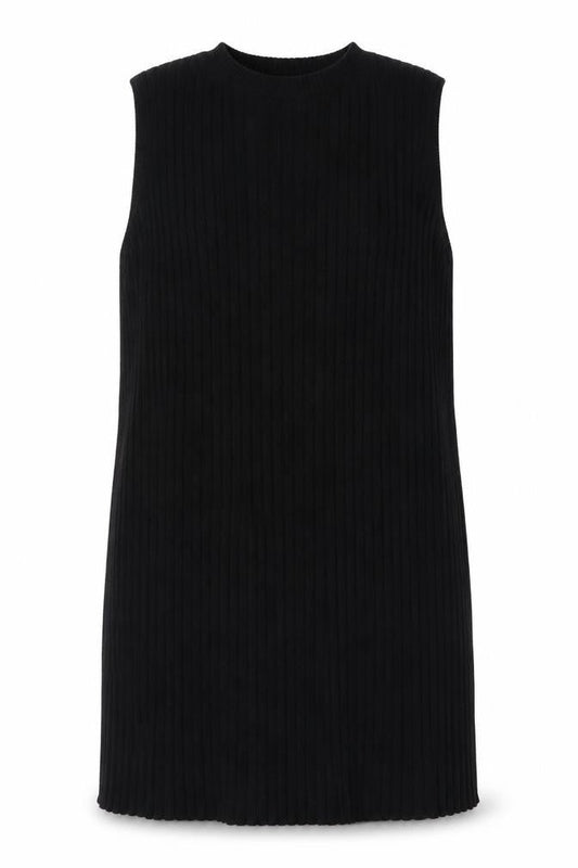 H&M Women Black Plus Size 16 Sleeveless Knit Shift Dress