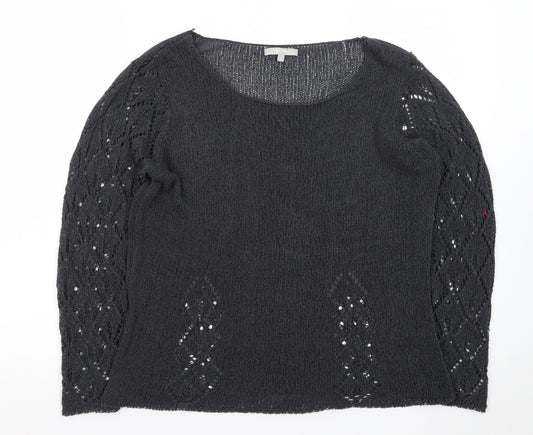 Per Una Women’s Navy Open-Knit Jumper Size 16 Marks & Spencer
