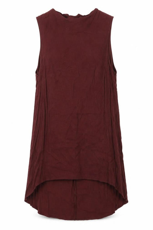 Topshop Women's Brown Sleeveless Shift Dress UK 10