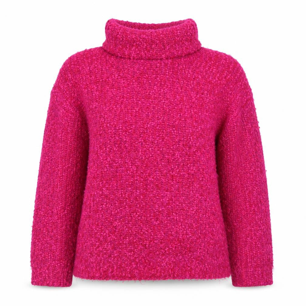 Marks & Spencer Women’s Pink Roll Neck Chunky Knit Jumper Size M