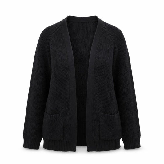 FatFace Women Black Size 6 Open Cardigan Knit Jumper