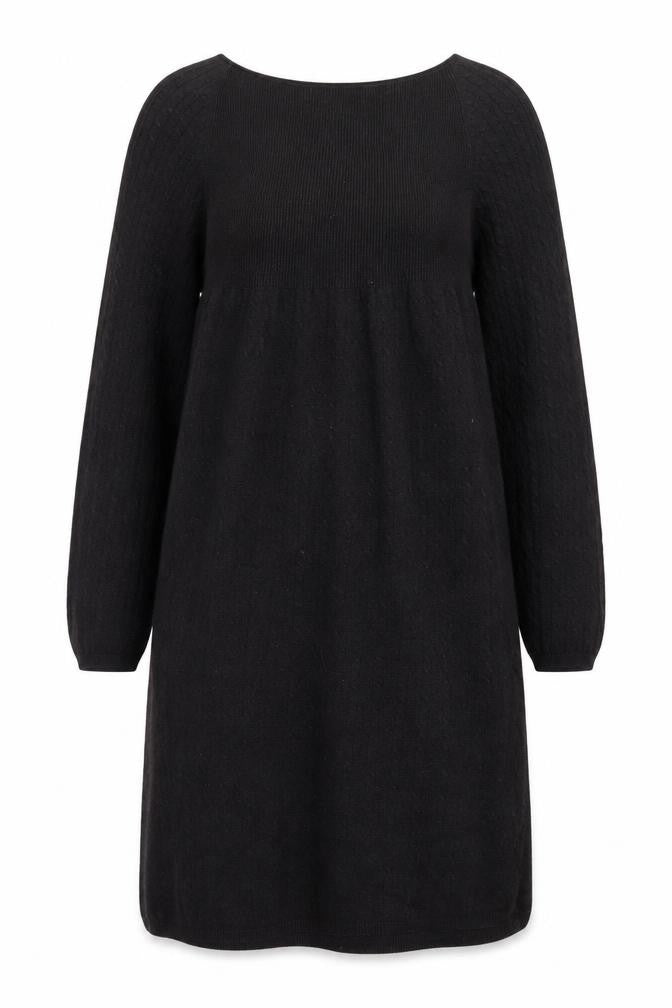 Phase Eight Women’s Black Wool Blend Long Sleeve Shift Dress Size 12