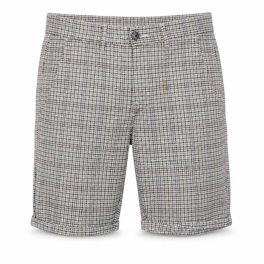 River Island Men's Grey Check Chino Shorts Size 28 Regular Fit