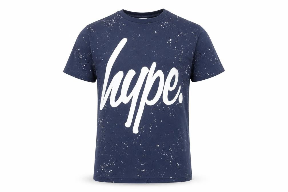 Hype Men's Blue XS Graphic Print Crew Neck Cotton T-Shirt