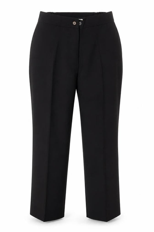 Damart Women's Black Straight Leg Polyester Trousers Size 18