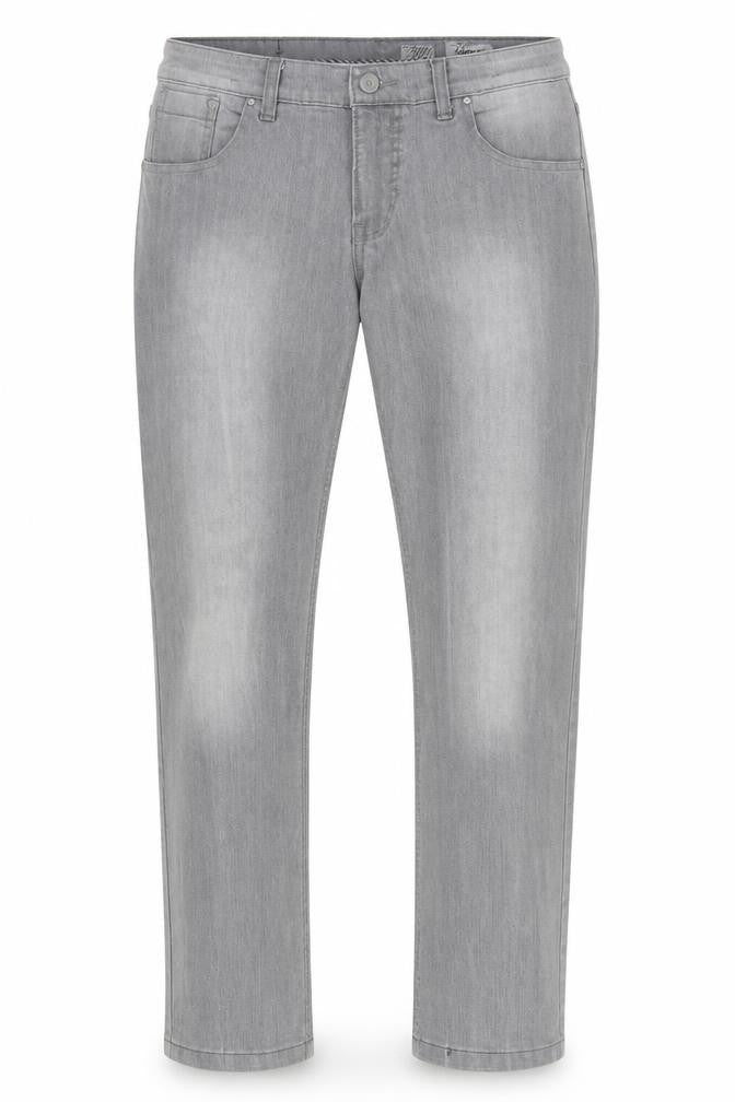 Front view of Fashioned House Women’s Grey Straight Leg Denim Jeans W30 L32