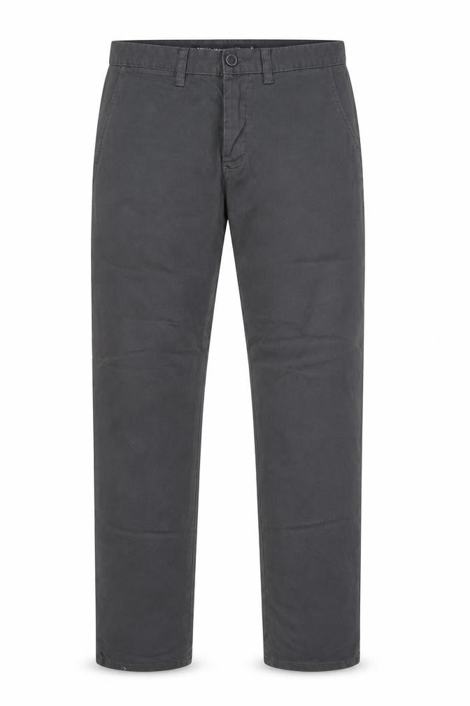 Front view of Denim Co Men's Grey Slim Fit Stretch Chino Trousers W32 L34
