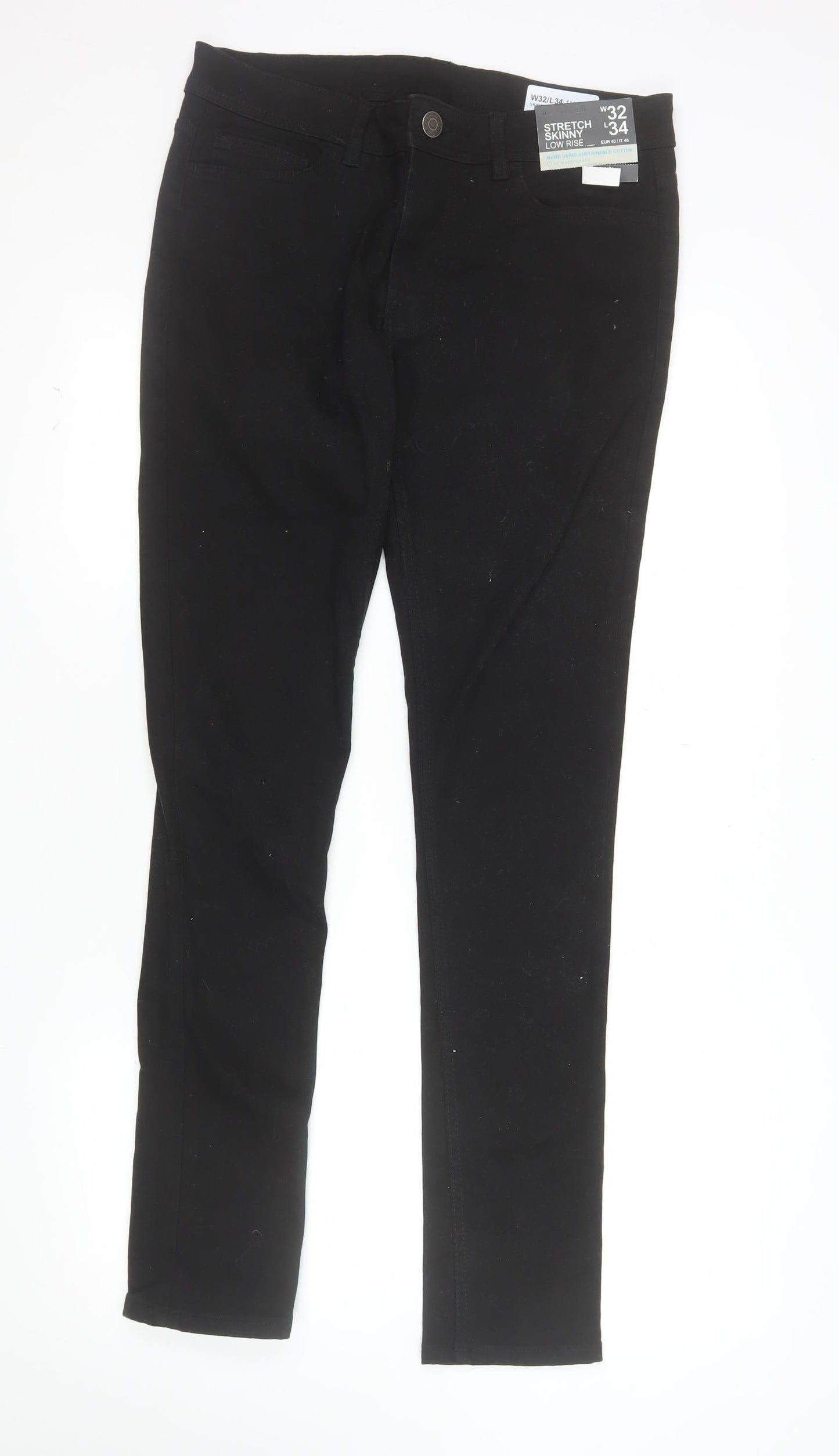 Denim Co. Women's Black Skinny Stretch Jeans Size 12 L34