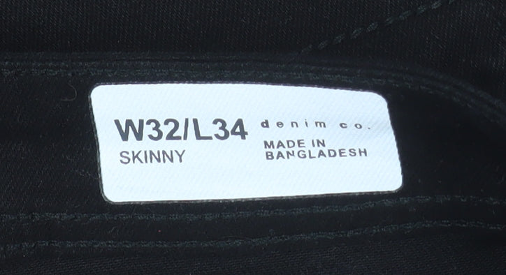 Denim Co. Women's Black Skinny Stretch Jeans Size 12 L34