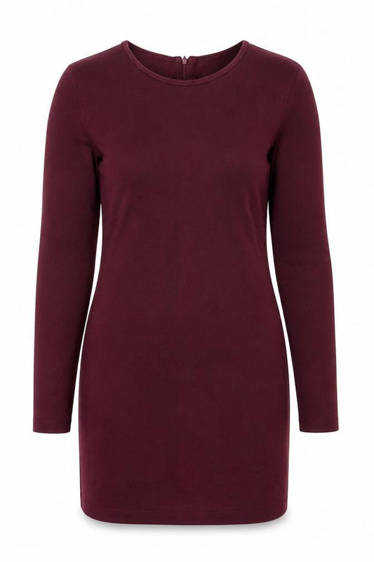 Zara Women Red Long Sleeve Bodycon Knit Dress L