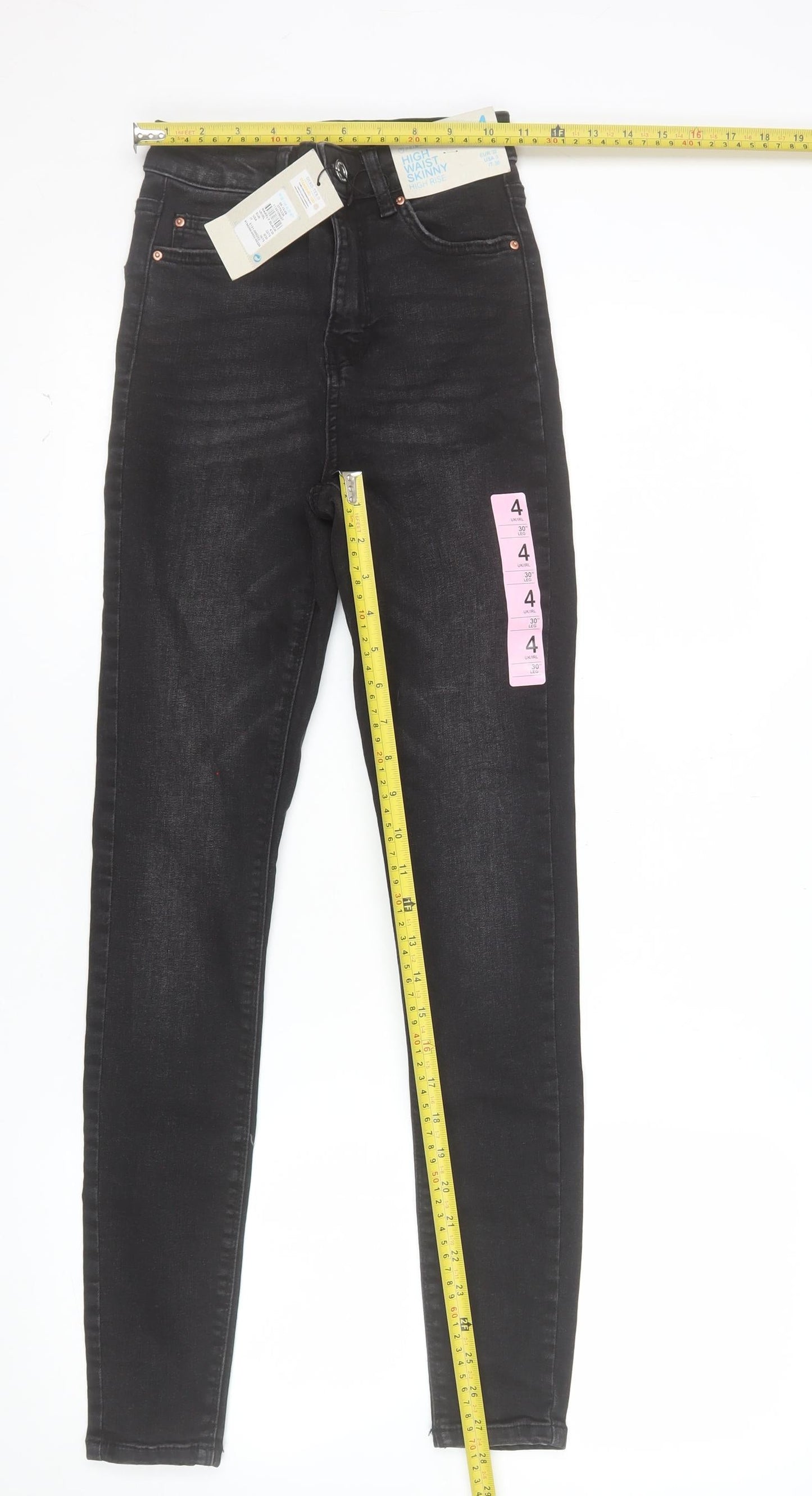 Denim Co Womens Black Size 4 Skinny High Rise Stretch Jeans