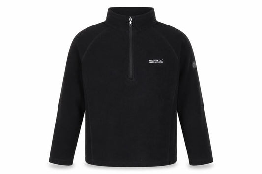 Regatta Mens Black Fleece 1/4 Zip Pullover Sweatshirt Size L