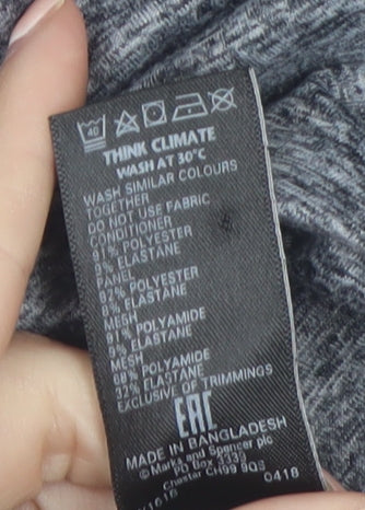 Marks & Spencer Womens Grey Leggings Size 12 Activewear Trousers