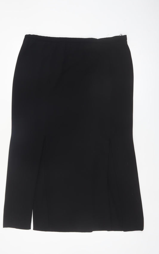 Frank Usher Women’s Black Size 14 Pencil Skirt Knee Length