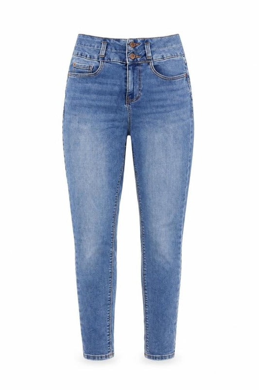 New Look Women Blue Skinny Jeans UK 8 Short High Rise Denim